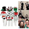 thumbnail image 3 of Juego de 17 piezas de Gafas divertidas de bricolaje con Bigote Labios rojos Cuerno de ciervo y gorro de Papá Noel shaofei, 3 of 3