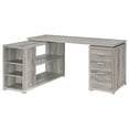 thumbnail image 3 of Yvette 60-inch 3-drawer L-Shape Computer Desk Grey Driftwood, 3 of 13