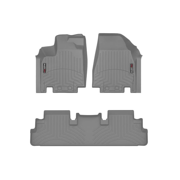WeatherTech Custom Fit FloorLiners compatible with 2022-2026 Nissan Pathfinder - 1st & 2nd Row, Grey