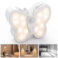 thumbnail image 1 of Luz nocturna LED con forma de mariposa, brillante y regulable, con sensor de movimiento inteligente, foco y 2 temperaturas de color, recargable magnéticamente., 1 of 5