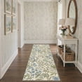 thumbnail image 5 of DEORAB 8x10 Washable Area Rug for Living Room with Non Slip Backing,Traditional Flat Pile Rug,Low Pile Lightweight Carpet,Floral Print Mat,Better Home,Washable Machine for Bedroom,Green, 5 of 5