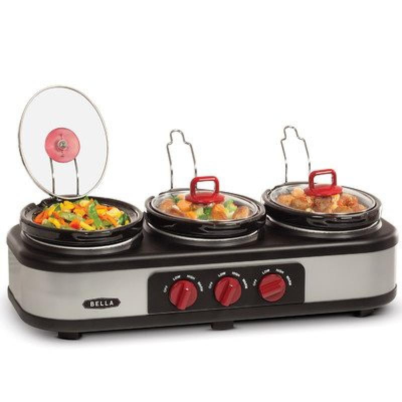 BELLA Bella Oval 1.5Quart Triple Slow Cooker