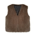 thumbnail image 4 of Pounoo Winter Coats for Women Fashion Fuzzy Sleeveless Open Front Outwear Gilet Casual Short Vest Jacket Coat Y2K Gift, 4 of 6