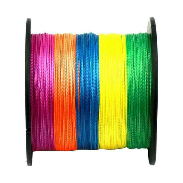 Colorful Fishing Line 300M Braided Fish Line String 4 Strands Fishing Rope  Cord Fishing Tackle,1.0/18LB 