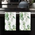 thumbnail image 2 of YladaFaie 2 Pcs Elegant Eucalyptus Leaves Pattern Kitchen Towel Set Terry Hand Towels Dish Towels for Kitchen Decorative Absorbent Flower Tea Towels for Bathroom, 16 x 24 Inches, 2 of 7