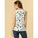 thumbnail image 5 of INSPIRE CHIC Top peplum envolvente con dobladillo asimétrico en la cintura con cuello en V sin mangas para mujerFlor Negro M, 5 of 6