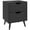 Black, variant on Modern Nightstand, Bedside Table with 2 Drawers and Wood Legs for Bedroom