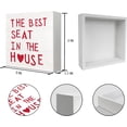 thumbnail image 5 of Zomyto 7x7 IN The Best Seat In The House Wooden Box Sign Rustic Bathroom Signs For Shelf Wall, 5 of 7