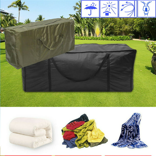 Outdoor Cushion Storage Bag Zippered, Storage Bags For Outdoor Seat Cushions