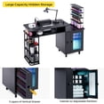 thumbnail image 5 of Advwin Manicure Table with LED Light, Dust Collector, Detachable Storage Rack, Charging Station & Wrist Rest, Beauty Salon Nail Desk Workstation, Black, 5 of 9