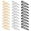 CAITS 30pcs Large Metal Snap Hair Clips - No-Slip Design, Stylish Hair Accessories for Girls & Women