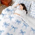 thumbnail image 4 of Castle Fairy Kawaii Bowknot Bedding Comforter Set,Dreamy Ribbon Bow Queen Bedding Sets, 4 of 8