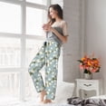 thumbnail image 5 of Cauagu Tulips Flowers Pajama Pants for Women Loose Fit Wide Leg Trouser Pants Casual Elastic Waist Drawstring Lounge Pants, 5 of 6