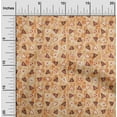 thumbnail image 1 of oneOone Silk Tabby Tan Fabric Texture & Triangle Geometric Sewing Material Print Fabric By The Yard 42 Inch Wide, 1 of 1