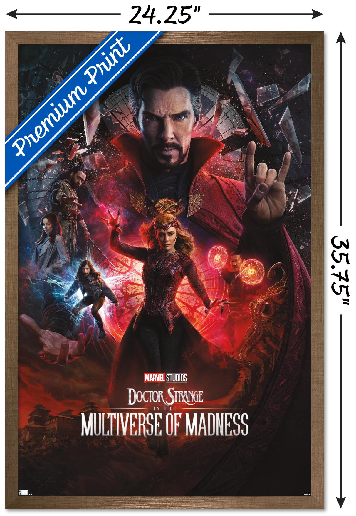 Marvel Doctor Strange in the Multiverse of Madness - One Sheet Variant Wall Poster, 22.375" x 34" Framed