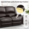 thumbnail image 6 of Power Reclining Loveseat for Home Theater & RV, Wall-Hugger Design with USB Charging, Storage Console, Removable Armrests & Double Cushions, Faux Leather Brown, 6 of 8