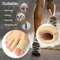 thumbnail image 3 of Toe Tubes Made of Elastic Fabric Lined with Silicone Gel. Toe Sleeve Protectors Relief Toe Pressure Pain,Corn and Calluses Remover (Big Toe Tubes), 3 of 5