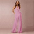 thumbnail image 1 of Vestido de banquete para mujer europeo y americano, mono sexy con cuello, pantalones para mujer, 1 of 6