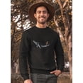 thumbnail image 2 of Astronaut Rides A Whale Sweatshirt Men -Image by Shutterstock, Male XX-Large, 2 of 4