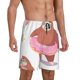 thumbnail image 2 of Balery Sloth with Donuts1 Pantalones cortos de pijama de punto de algodón para hombre con cinturilla y bolsillos-Medium, 2 of 6