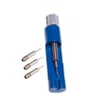 thumbnail image 1 of de herramientas de extracción de eslabones de reloj, herramienta de dimensionamiento de correa de reloj, 3 pasadores de repuesto Azul Yuyangstore Eliminador de enlaces de reloj, 1 of 8