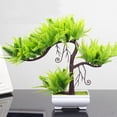 thumbnail image 4 of Simulación de árbol en maceta artificial Planta en maceta Oficina en casa Centro de mesa Adorno de árbol falso, Verde Advancent HA7029-03B, 4 of 6