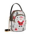 thumbnail image 7 of FORMRS Crossbody Bag for Women Quilted Travel Shoulder Cell Phone Purse with Chain Strap Handbag, Gray Christmas Santa, 7 of 7