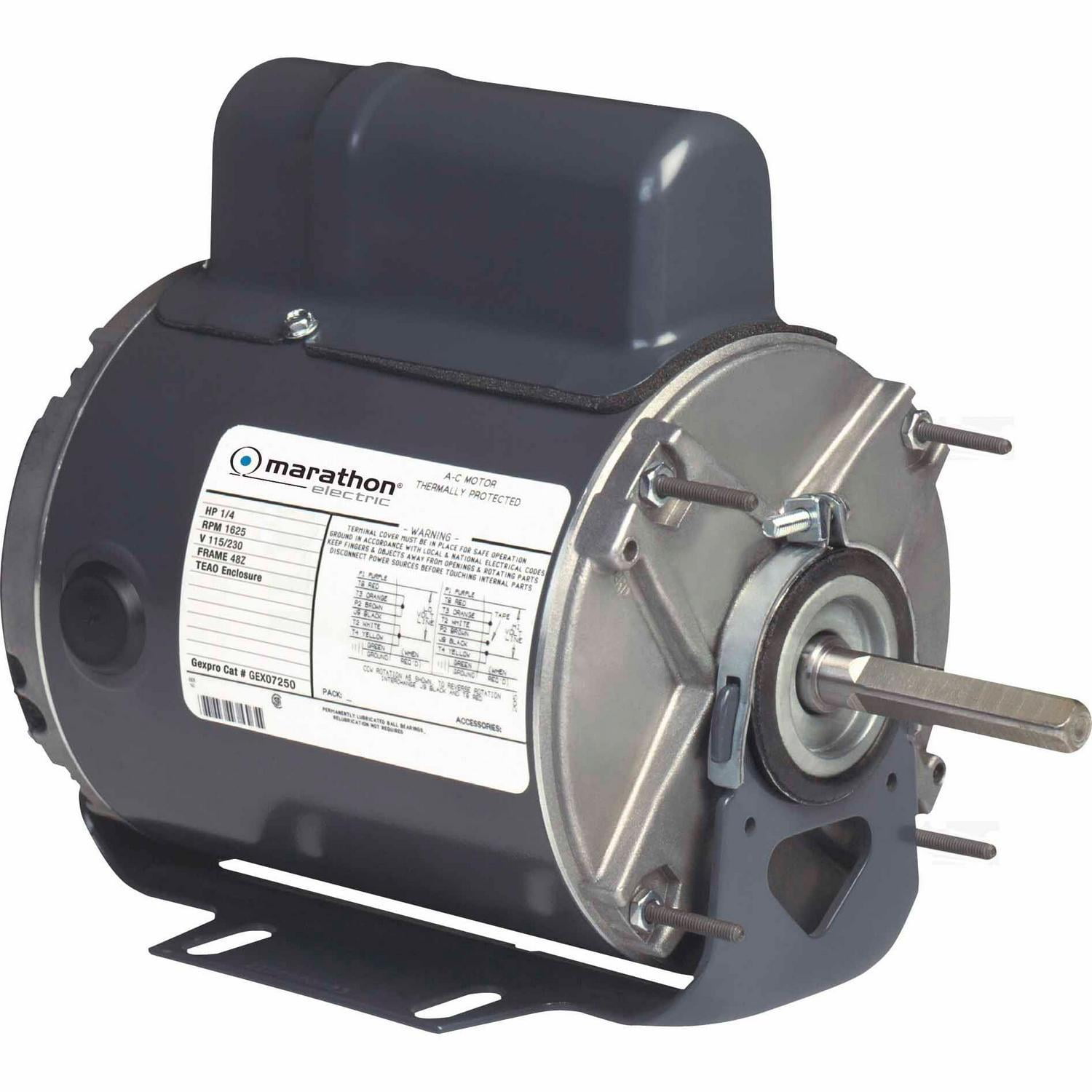 Marathon Motors Electric Motor, 1/4HP - Walmart.com