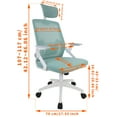 thumbnail image 3 of SAYFUT Office Chair, High Back Ergonomic Desk Chair, Mesh Desk Chair with Adjustable Lumbar Support, headrest and Flip-up Armrests, 3 of 8
