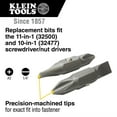 thumbnail image 6 of Klein Tools 32483 Screwdriver Bit, #2 Phillips & 1/4-Inch Slotted, 6 of 10