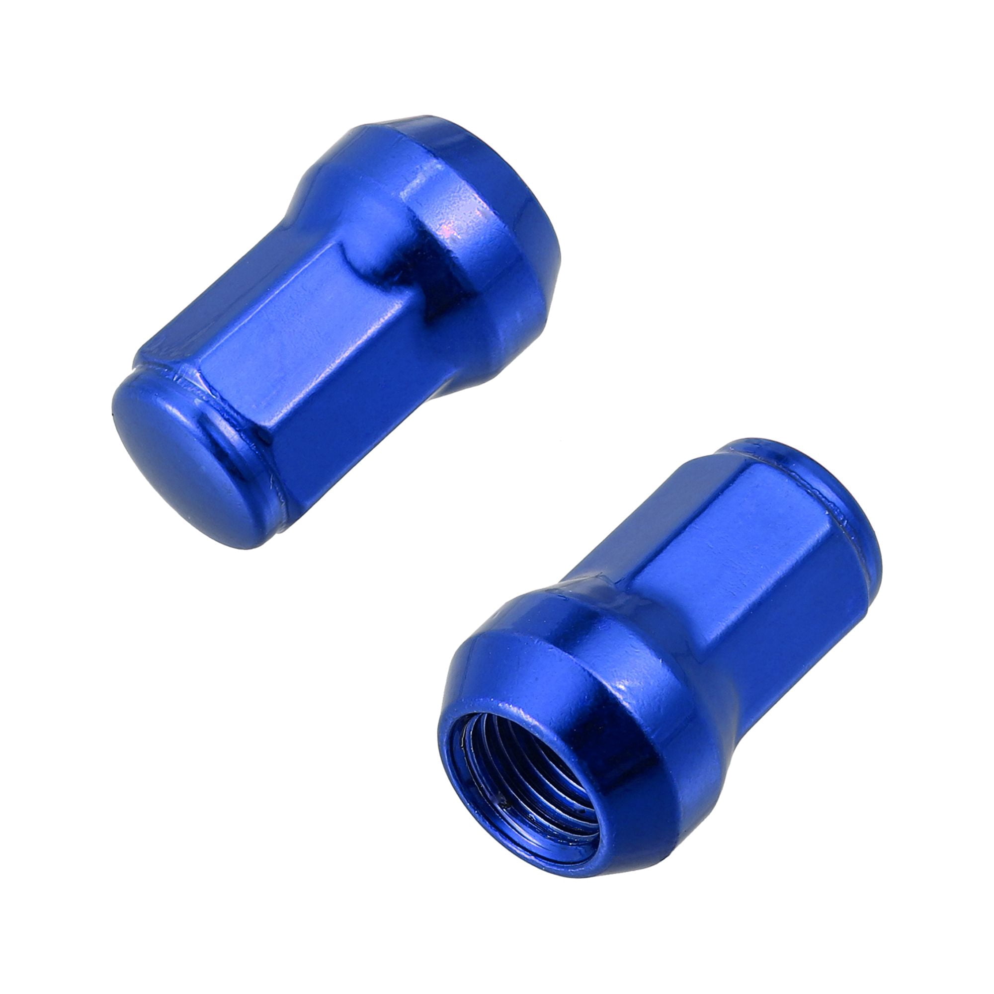 Unique Bargains 20Pcs M12 x 1.25 Car Lug Nuts with Socket Key Blue