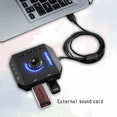 T10 External Sound Card, PHOINIKAS USB Audio Adapter for PC Windows