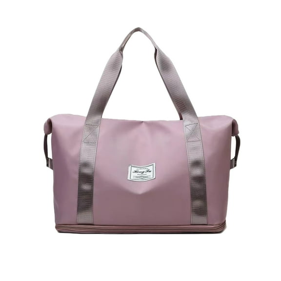 Leodye 1pcs Travel Duffel Bag, Tote Sports Gym Bag, Shoulder Overnight Weekender Bag for Women & Men, Expandable Duffel Bag -22×7.87×11in