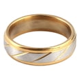 thumbnail image 1 of Anillos de acero inoxidable Sonducket con rayas de sarga Para hombre y mujer Talla 12, 1 of 6