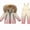 Pink, variant on Kids Windproof Ski Suit Set Hooded Jacket and Bib Pants Waterproof Outfit Pink 3T