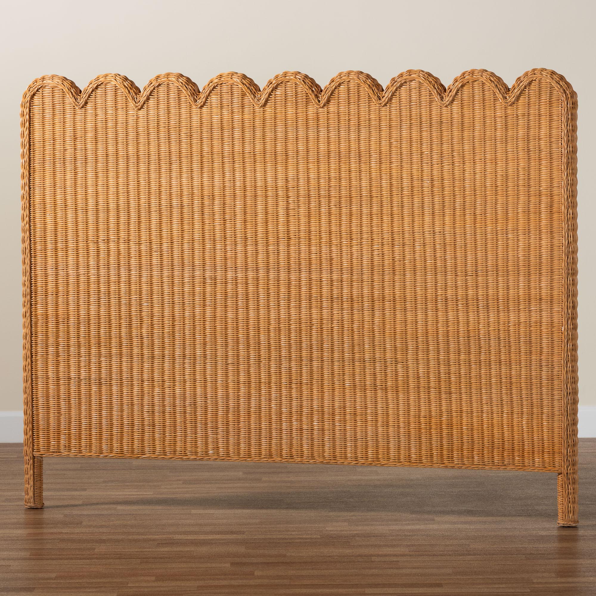 bali & pari Maritza Boho Standalone Headboard, King, Light Honey