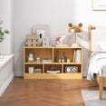 thumbnail image 5 of LOKO 2 Tier 5 Cube Bookcase, Open Shelf Storage Cabinet, Wooden Display Cabinet Shelf, Multipurpose Bookshelf for Living Room, Bedroom, Hallway, Home Office, Classroom (Yellow), 5 of 7