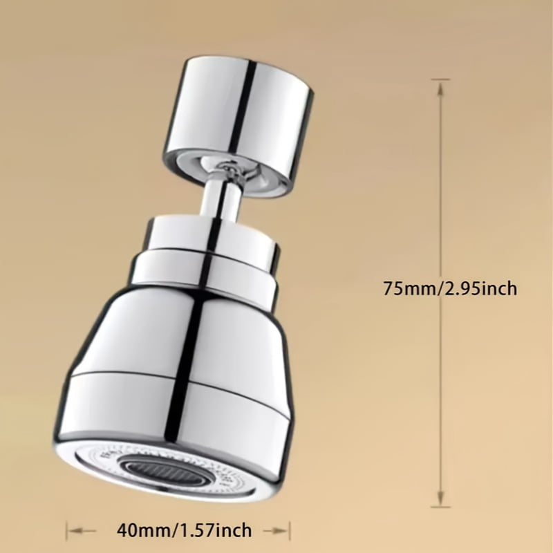 4pcs-304 Stainless Steel Three-Mode Faucet Nozzle | 360° Rotating Water-Saving Aerator (Aeration/Spray/Water-Saving) | Splash-Proof Kitchen Sink Accessory - Modern Design with Clamp Valve