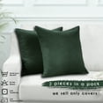thumbnail image 4 of 3S Brother's Solid Cushion Cover Super Soft & Cozy Home Décor Throw Pillow Case for Chair Couch Bedroom & Livingroom Décor Pillowcase with Invisible Zipper Set of 2 Pieces -Duck Green 24"x24" Each, 4 of 8