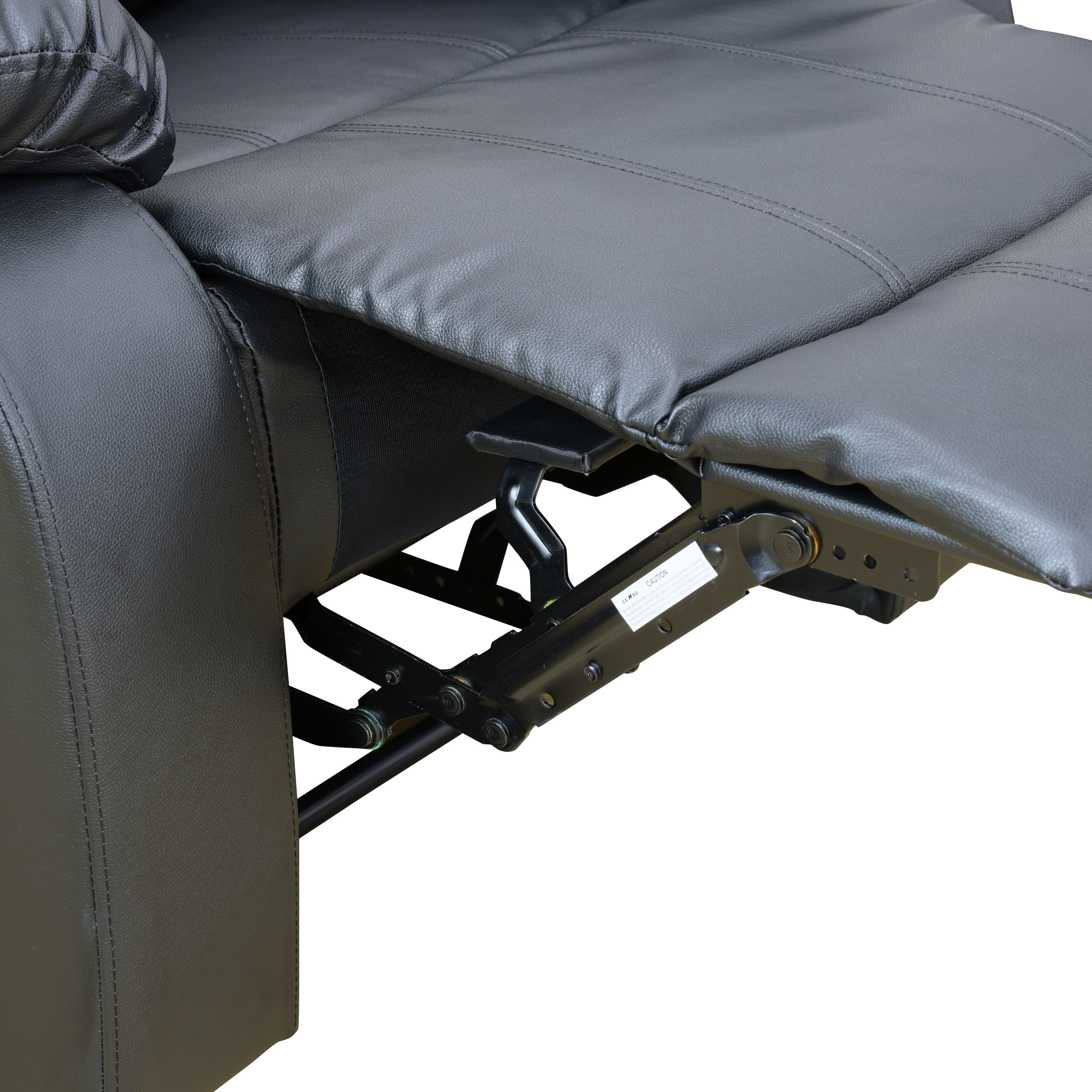 TrumanPick Manual Recliner Chair,Overstuffed reclining Armchair Home Theater Sofa Recliner for Living Room, Black