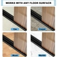 thumbnail image 6 of Black 6Pcs Double Door Draft Stopper Door Sweep Weather Stripping Seal 24-32 inches  for interior doors Adjustable, 6 of 7