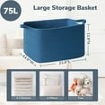 thumbnail image 3 of PrimeCook Shop Large Blanket Basket, Storage Baskets for Organizing, Rectangle Woven Basket for Clothes, Towels, Toy Baskets Storage Kids, 21.6" x 14.9" x 11.8", 3 of 14