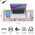 thumbnail image 5 of Long Mouse Pads for Desk,Pioneer Flower Floral Print Pattern Desk Mats on Top Of Desks, Desk Mouse Pad Extra Large with 3mm Non-Slip Base and Stitched Edge for Gaming,Office,Work,Home 31.5"x11.8", 5 of 6