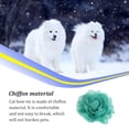thumbnail image 3 of Inteprter Abalorios para perros, flor, perla, gasa, pajarita para gatos, banda elástica, suministros llamativos para mascotas, accesorios de Decoración azul verde, 3 of 6