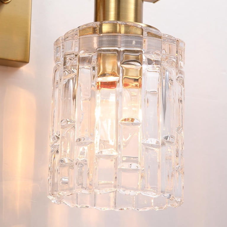 Aged Brass Fixture Gold Bathroom Vanity Light - Aged Brass 2-Light ...