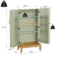 thumbnail image 6 of HLR 45" Kitchen Pantry Cabinet with Doors and Adjustable Shelves, Food Storage for Dining Room, Green, 6 of 10