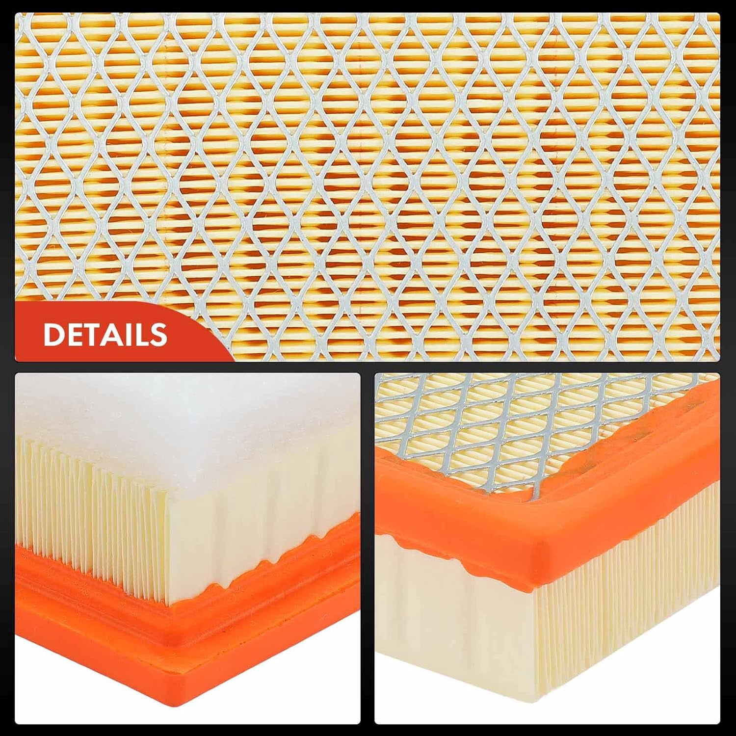 A-Premium 2-PC Engine Air Filter Compatible with Cadillac CT6 2016 2017 2018 2019 V6 3.0L, Replaces# 23441383, 23450879