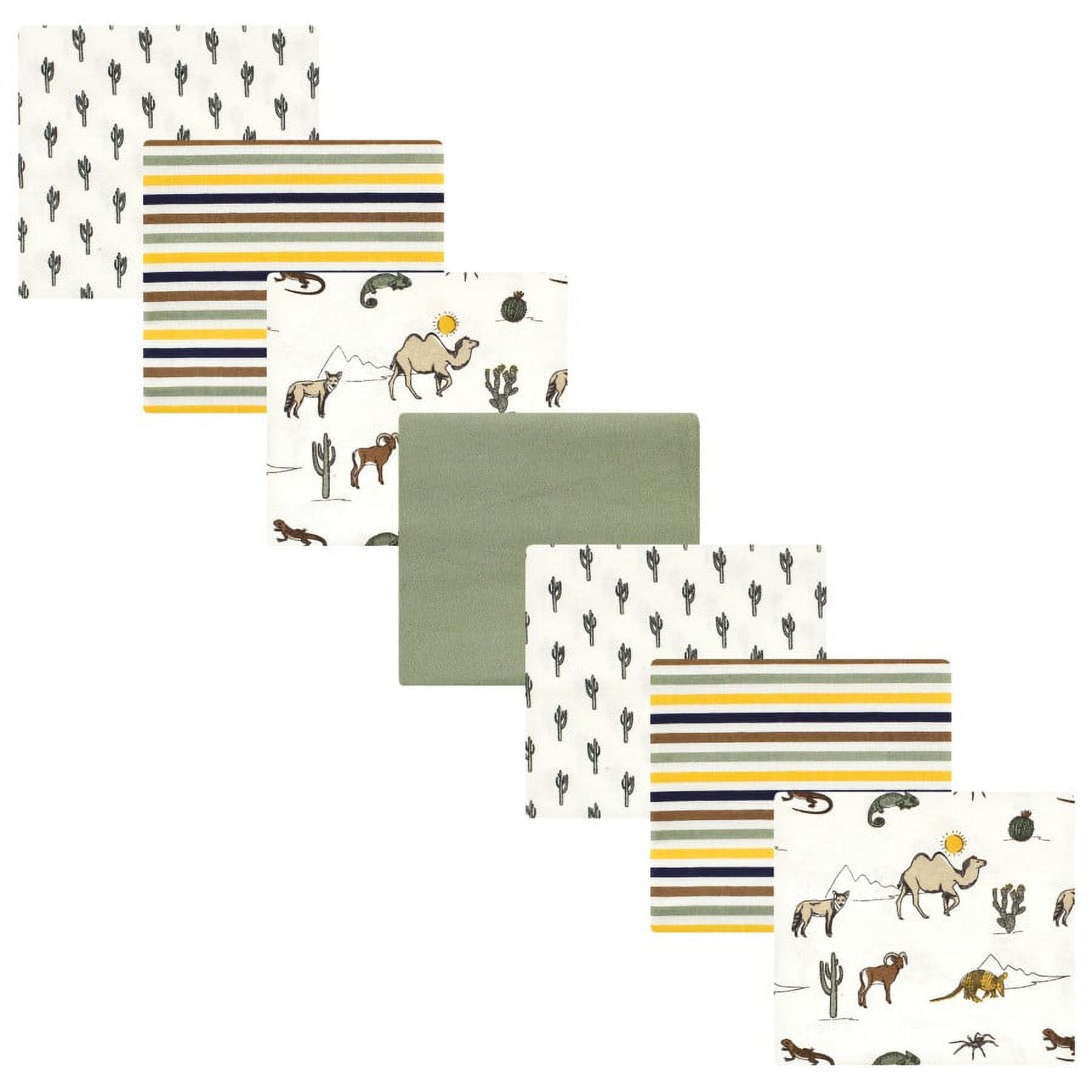 Hudson Baby Infant Boy Cotton Flannel Receiving Blankets Bundle Set, Moose Bear Desert Animals, One Size