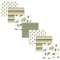 Hudson Baby Infant Boy Cotton Flannel Receiving Blankets Bundle, Desert Animals, One Size