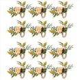 thumbnail image 1 of Anillos para Servilletas, Juego de 12 Servilleteros de Flores con Anillos de Mesa de Cena de Perlas para Bodas, Fiestas, Navidad, Vacaciones, 1 of 5